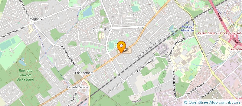 localisation de l'entreprise SAGEX  PESSAC