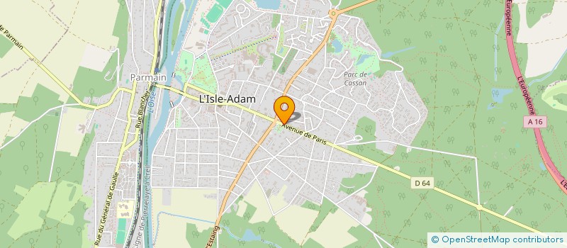 localisation de l'entreprise SAGITEX à L'ISLE-ADAM
