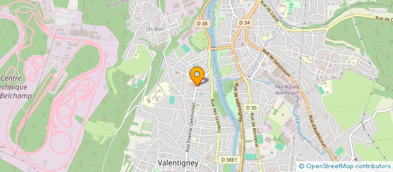 localisation de l'entreprise SAGITTAIRE à VALENTIGNEY