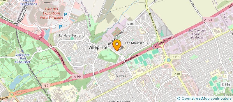 localisation de l'entreprise SAGNI INVEST à VILLEPINTE