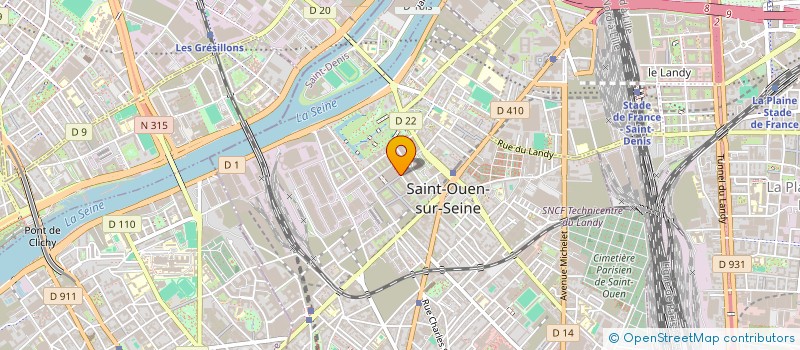 localisation de l'entreprise SAGUEZ FAVRETTO à SAINT-OUEN-SUR-SEINE