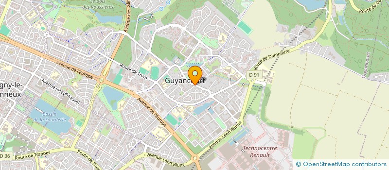 localisation de l'entreprise SAHA à GUYANCOURT