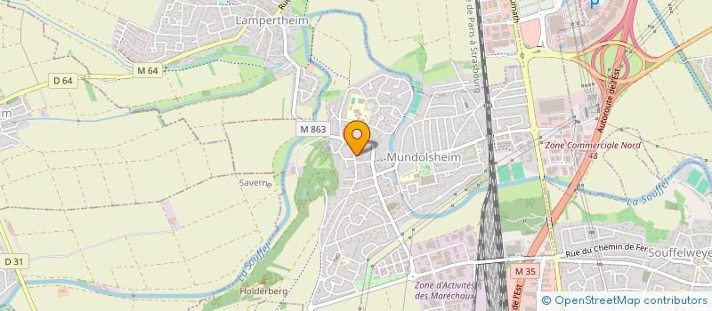 localisation de l'entreprise SAHAN PROPRETE  MUNDOLSHEIM