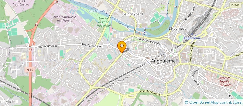 localisation de l'entreprise SAHARA COM à ANGOULEME