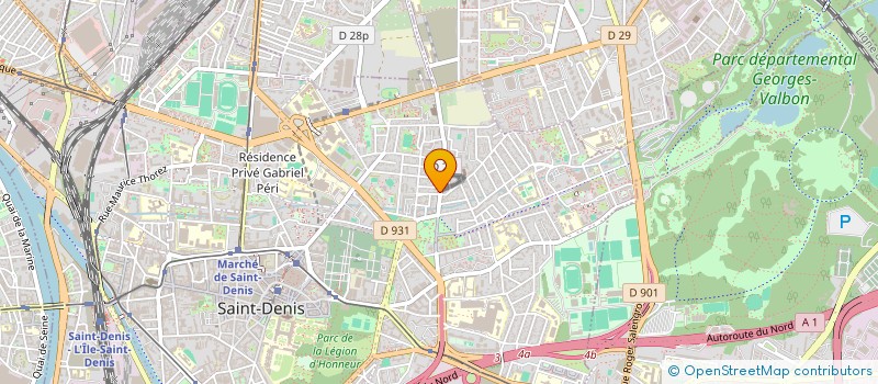 localisation de l'entreprise SAHDA à LA COURNEUVE