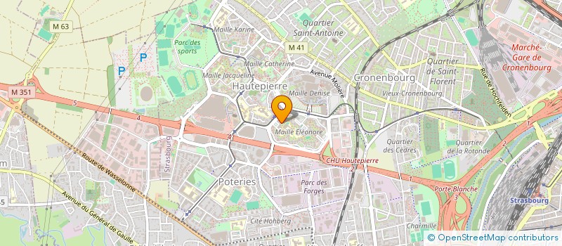 localisation de l'entreprise SAHIN à STRASBOURG