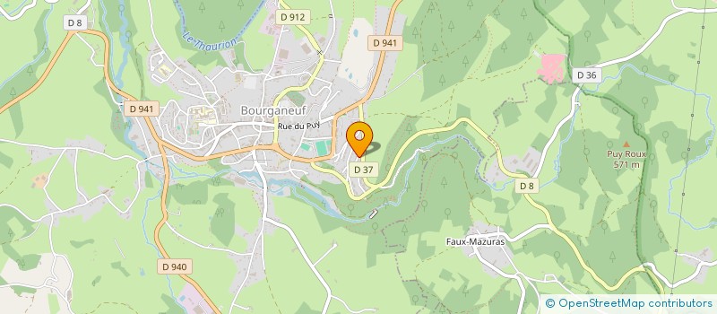 localisation de l'entreprise SAHIN YM ET FILS à BOURGANEUF