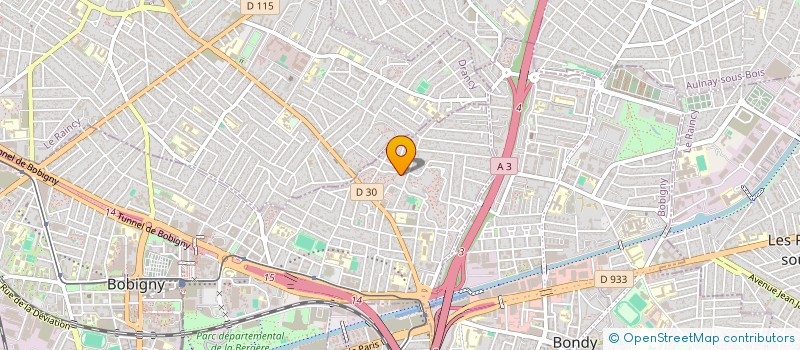 localisation de l'entreprise SAI DU 10 CHEMIN DE LA GRILLE à BOBIGNY