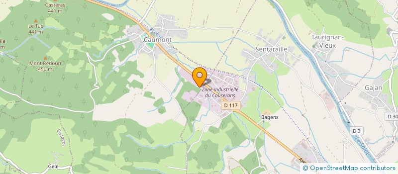 localisation de l'entreprise SAICA NATUR SUD à CAUMONT
