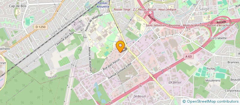 localisation de l'entreprise SAICA SERVICES  PESSAC