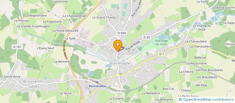 localisation de l'entreprise SAILLANT-BAUDRIER  BONNETABLE