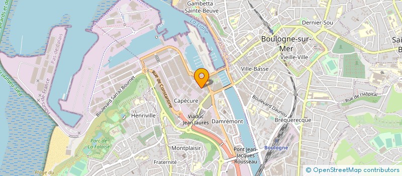 localisation de l'entreprise SAILLY UNINAUTIC à BOULOGNE-SUR-MER