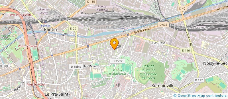 localisation de l'entreprise SAILOG à PANTIN