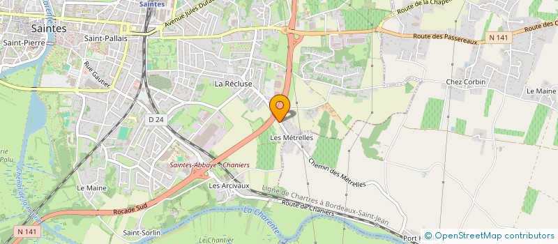 localisation de l'entreprise SAINCHAREM à SAINTES