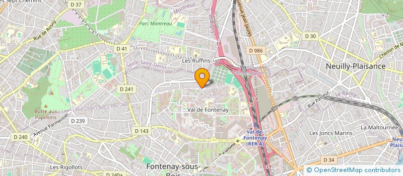 localisation de l'entreprise SAINDERMA PARIS à FONTENAY-SOUS-BOIS