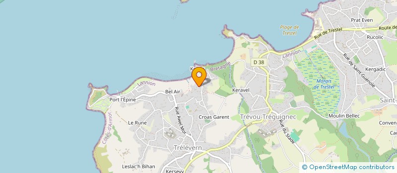 localisation de l'entreprise SAINT ADRIEN  TRELEVERN