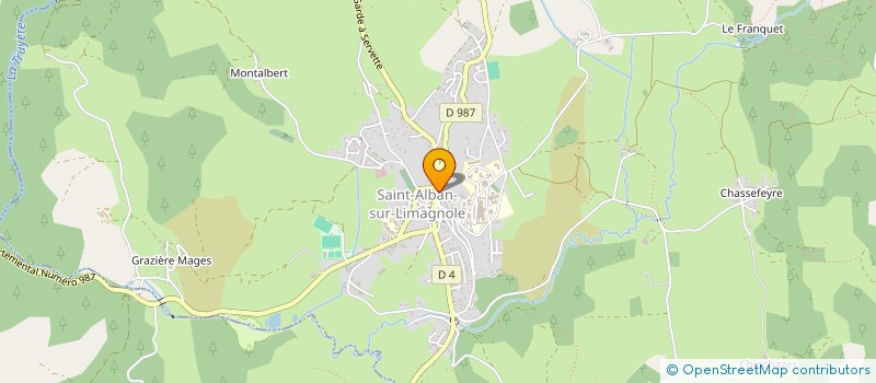 localisation de l'entreprise SAINT ALBAN DISTRIBUTION à SAINT-ALBAN-SUR-LIMAGNOLE