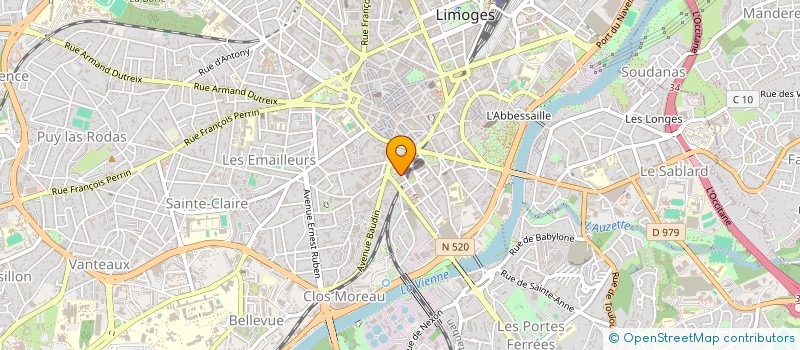 localisation de l'entreprise SAINT ALEXIS à LIMOGES