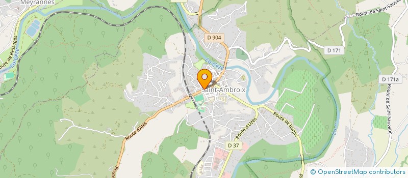 localisation de l'entreprise SAINT AMBROIX BADMINTON CLUB (30)  SAINT-AMBROIX