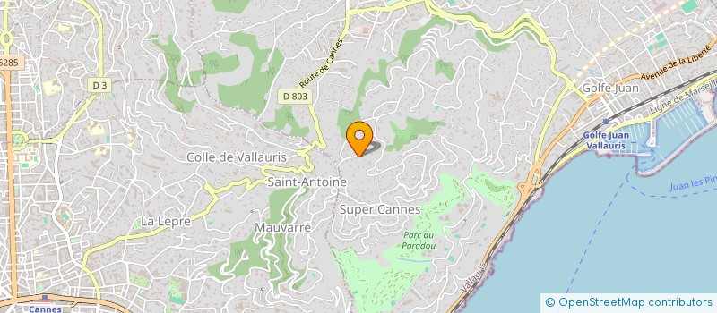 localisation de l'entreprise SAINT ANTOINE à VALLAURIS
