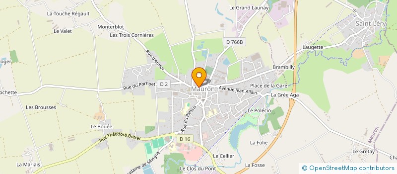 localisation de l'entreprise SAINT ARMEL  MAURON
