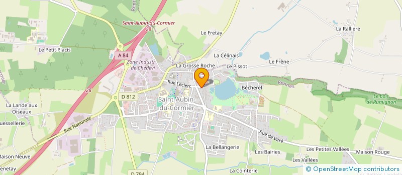 localisation de l'entreprise SAINT AUBIN KINESITHERAPIE  SAINT-AUBIN-DU-CORMIER