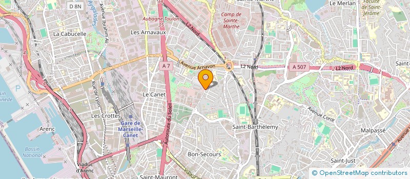 localisation de l'entreprise SAINT-AUGUSTIN à MARSEILLE