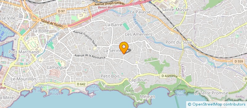 localisation de l'entreprise SAINT BARTH  TOULON