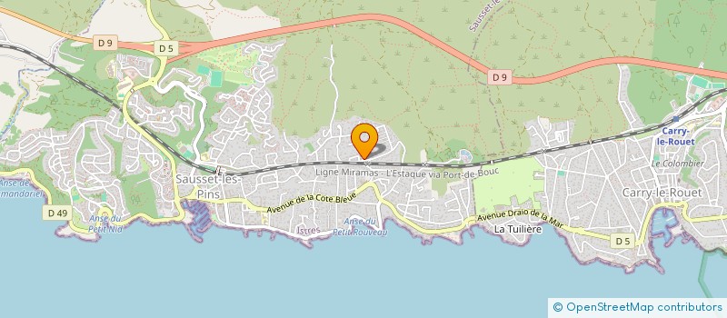 localisation de l'entreprise SAINT BERNARD  SAUSSET-LES-PINS