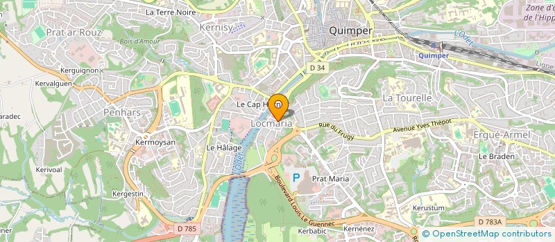 localisation de l'entreprise SAINT BRIEUC TISSUS SA à QUIMPER