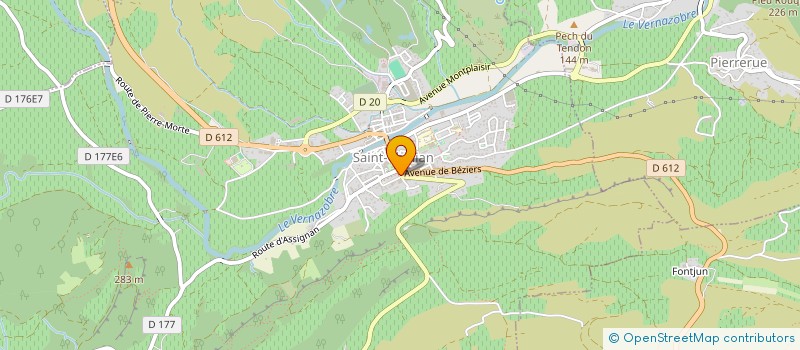 localisation de l'entreprise SAINT-CHINIAN MATERIAUX  SAINT-CHINIAN