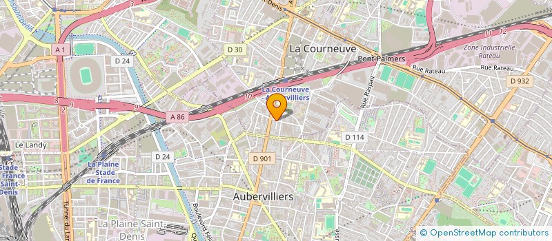 localisation de l'entreprise SAINT CHRISTOPHE à LA COURNEUVE