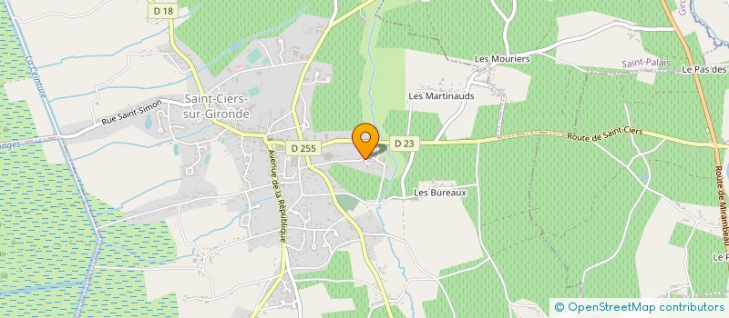 localisation de l'entreprise SAINT CIERS IMPRIMERIE  SAINT-CIERS-SUR-GIRONDE