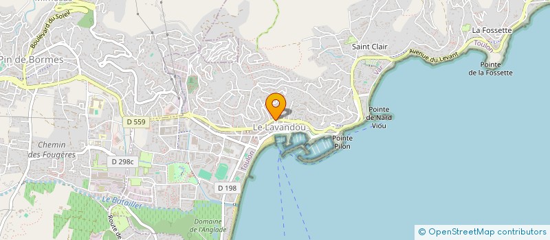 localisation de l'entreprise SAINT CLAIR IMMOBILIER à LE LAVANDOU