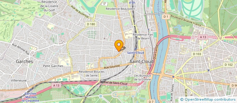 localisation de l'entreprise SAINT CLOUD TEN à SAINT-CLOUD