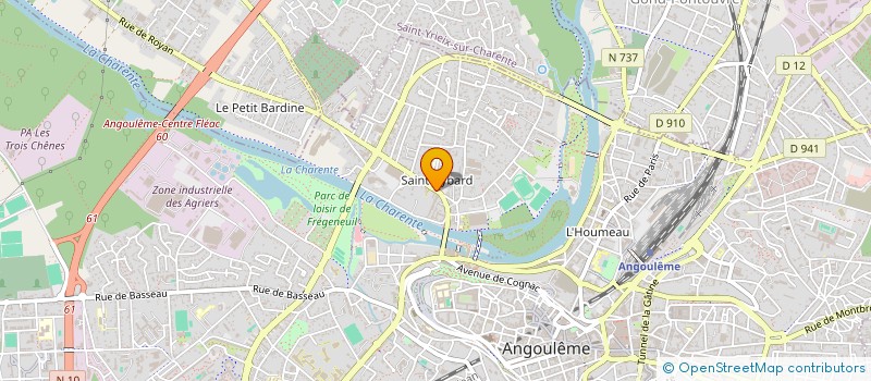localisation de l'entreprise SAINT CYBARD CUISINE à ANGOULEME