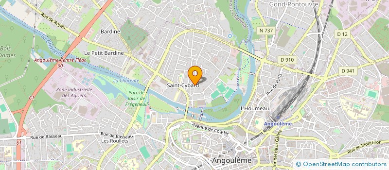 localisation de l'entreprise SAINT CYBARD ENVIRONNEMENT à ANGOULEME