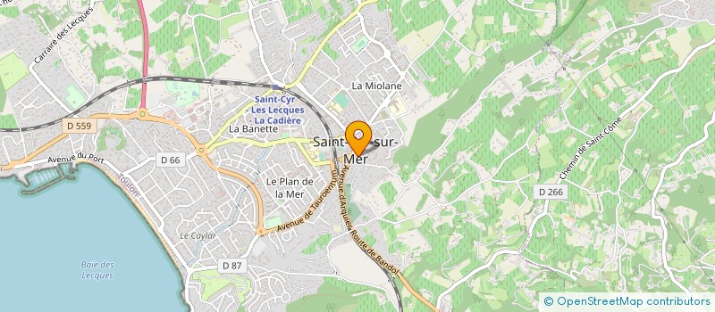 localisation de l'entreprise SAINT CYR VOYAGES à SAINT-CYR-SUR-MER