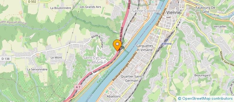 localisation de l'entreprise SAINT CYRIENNE  SAINT CYR SUR LE RHONE