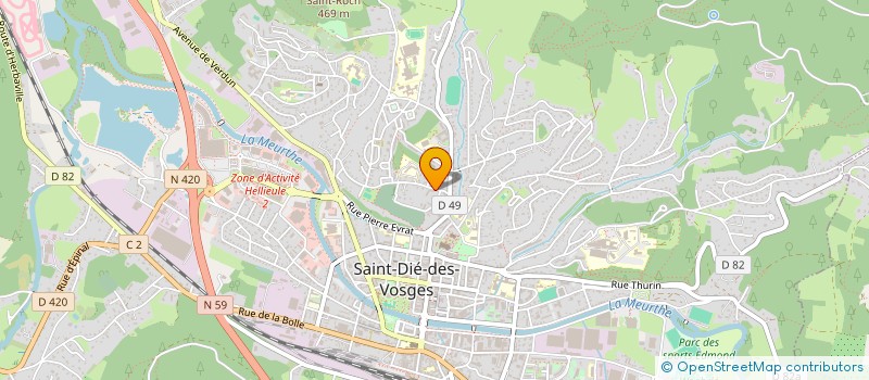 localisation de l'entreprise SAINT DEODAT à SAINT-DIE-DES-VOSGES