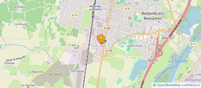 localisation de l'entreprise SAINT DIDIER IMPRIMERIE à BELLEVILLE-EN-BEAUJOLAIS