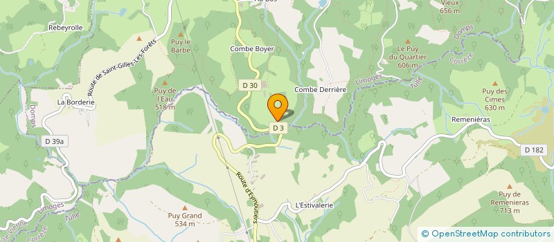 localisation de l'entreprise SAINT DOMINIQUE  DOMPS