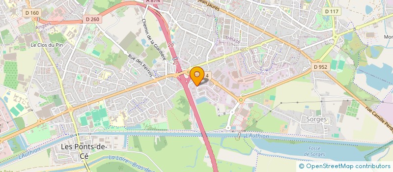 localisation de l'entreprise SAINT ETIENNE  LES PONTS-DE-CE