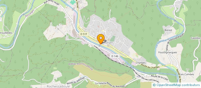 localisation de l'entreprise SAINT ETIENNE MEDICAL  BESSEGES