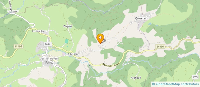 localisation de l'entreprise SAINT ETIENNE METROPOLE MOBILITE BIOGAZ  VERRIERES-EN-FOREZ