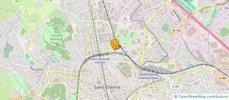 localisation de l'entreprise SAINT ETIENNE SPORTS  SAINT-ETIENNE