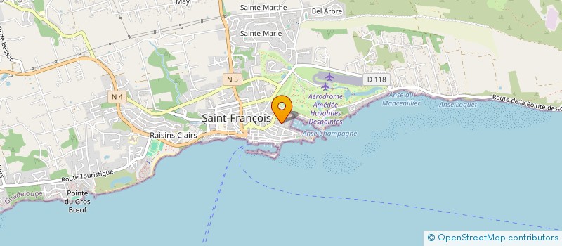 localisation de l'entreprise SAINT FRANCOIS SURF CLUB  SAINT-FRANCOIS