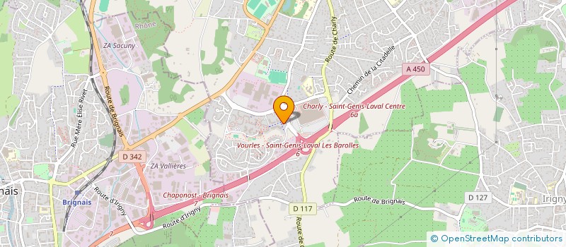 localisation de l'entreprise SAINT GENIS LAVAL FUTSAL CLUB à SAINT-GENIS-LAVAL