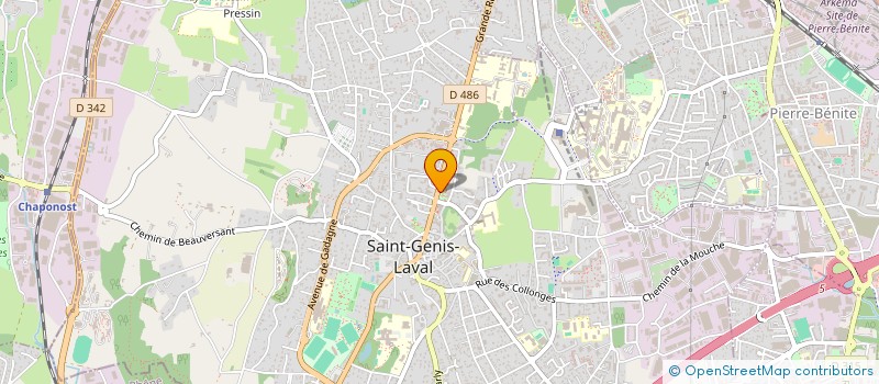 localisation de l'entreprise SAINT GENIS LAVAL INTERNATIONAL - ASSOC DE JUMELAGE  SAINT-GENIS-LAVAL