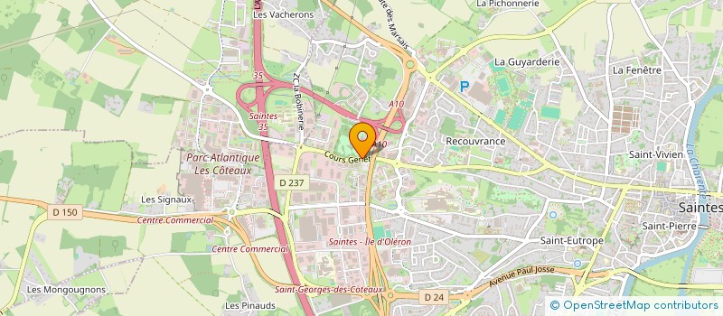 localisation de l'entreprise SAINT GEORGES CLUB  SAINTES